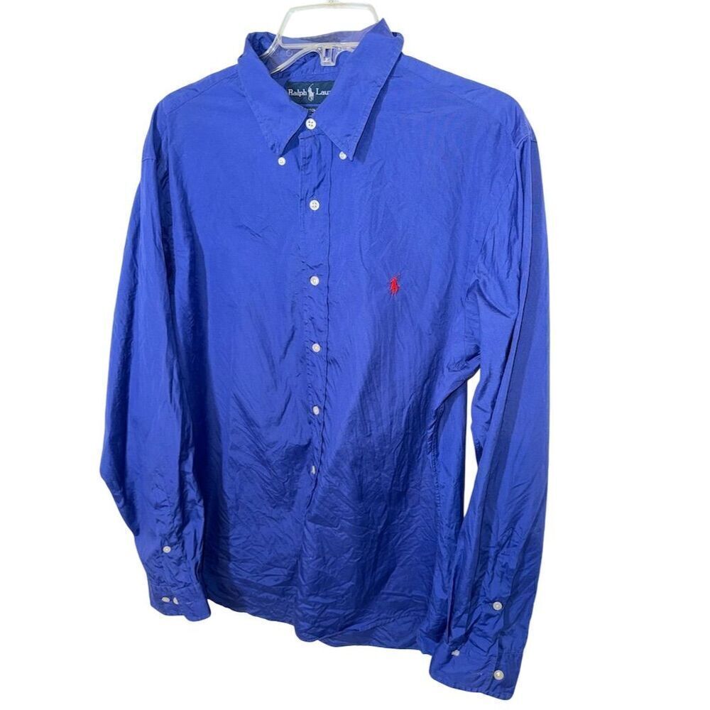 Ralph Lauren Blue Button Down Shirt Men's 17 34/35